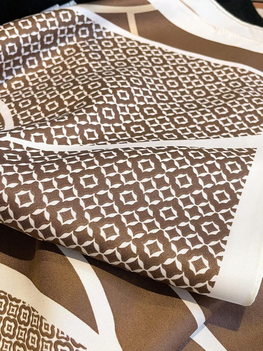 ELEGANT TWILL ROSE PRINT SCARF