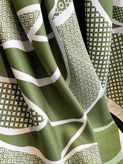 ELEGANT TWILL ROSE PRINT SCARF