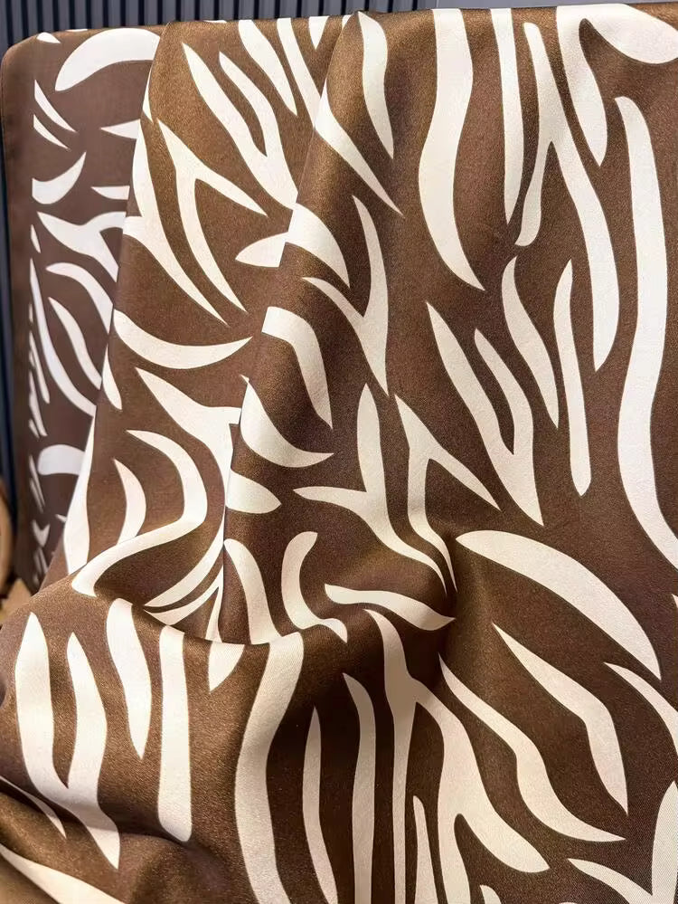 ZEBRA PRINT ELEGANT SATIN SCARF