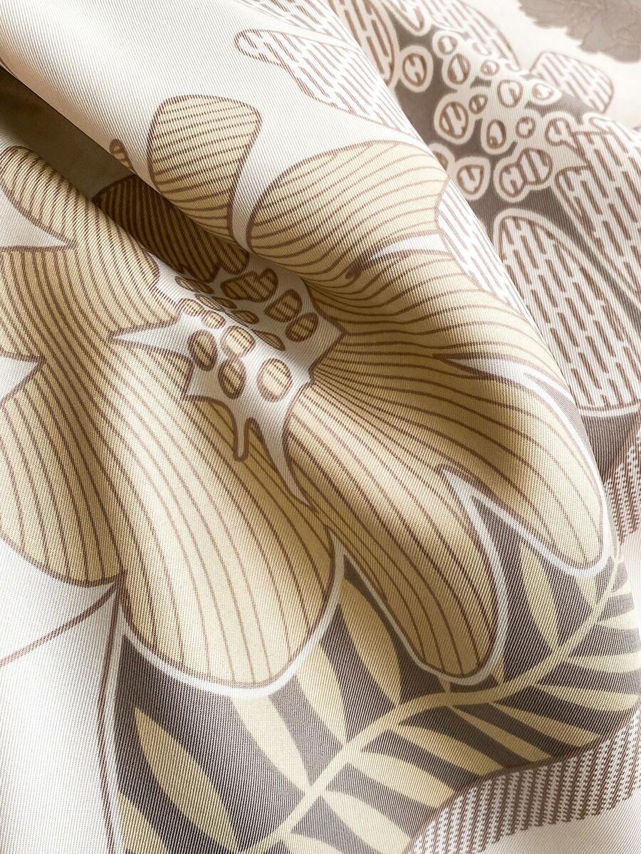 ELEGANT TWILL FOREST FLOWER SCARF