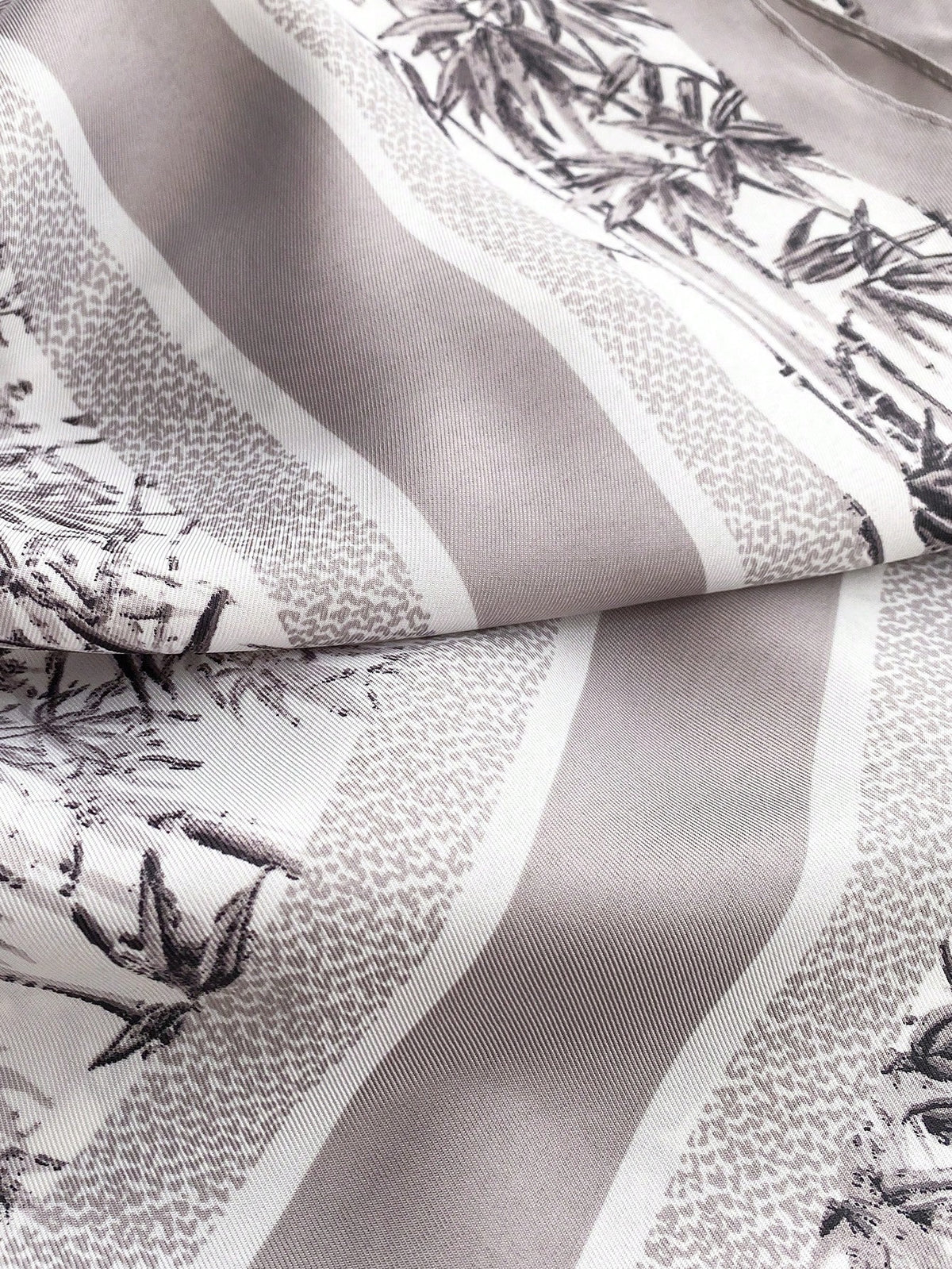 ELEGANT BRANCH FLORAL SILK SCARF