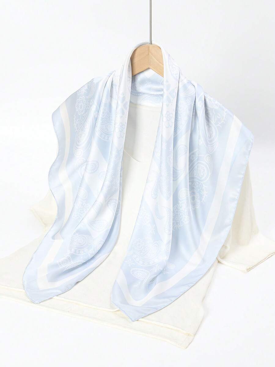 SILK TEXTURE PAISLEY PRINT SCARF