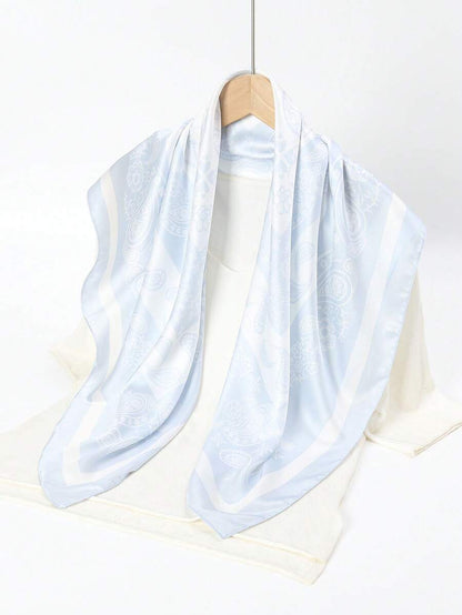 SILK TEXTURE PAISLEY PRINT SCARF
