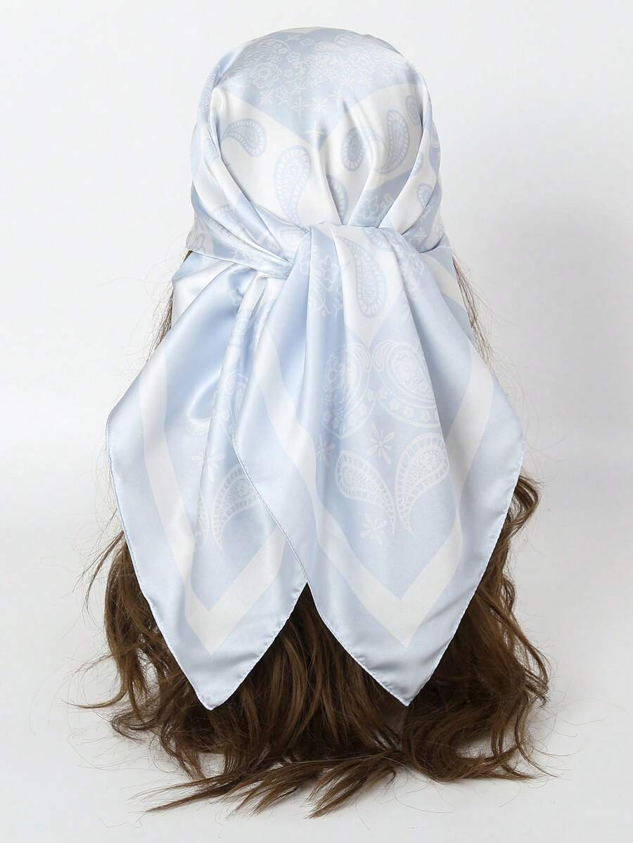 SILK TEXTURE PAISLEY PRINT SCARF