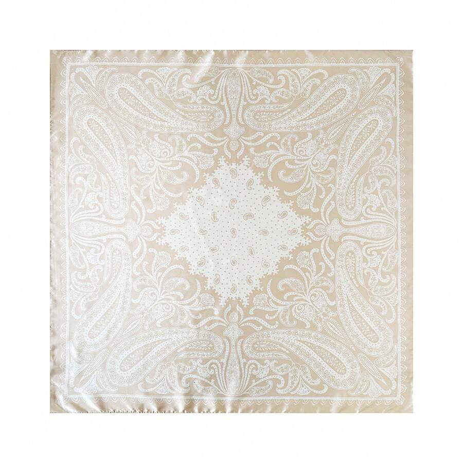 SATIN TEXTURE PAISLEY PRINT SCARF