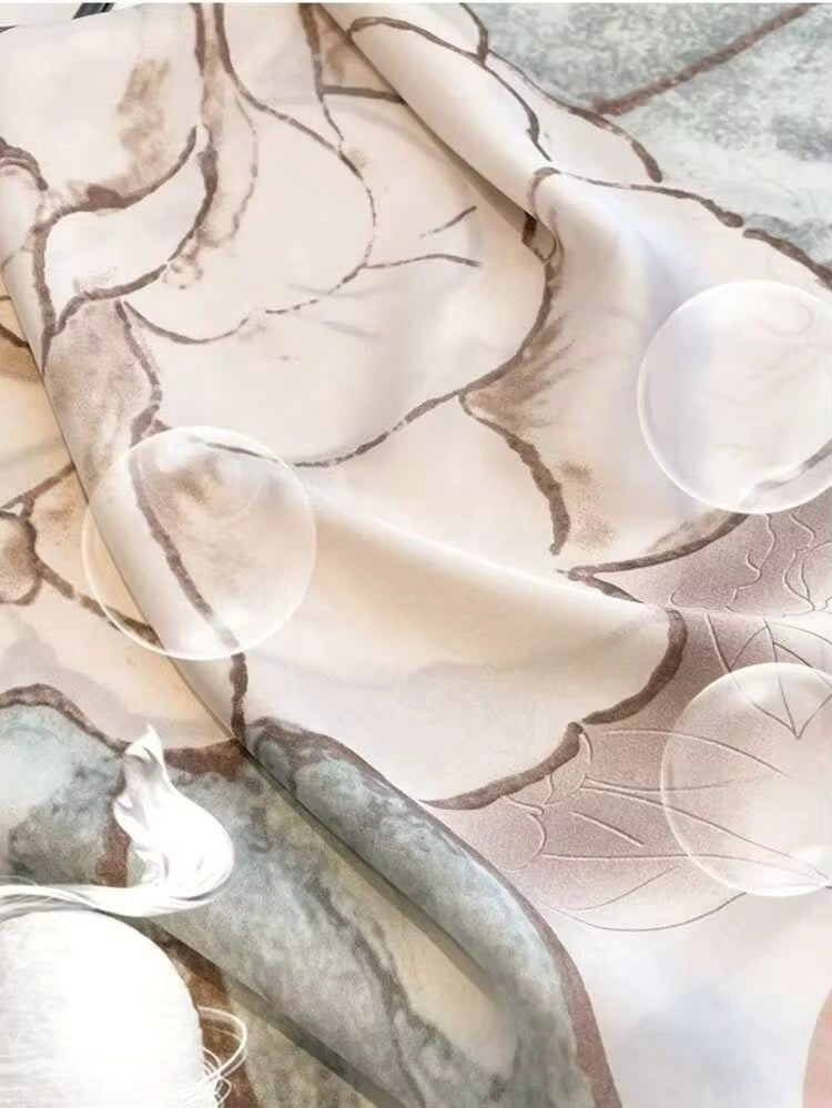 PINK DITSY FLORAL PREMIUM SILK SCARF