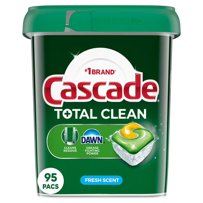 Cascade Total Clean ActionPacs, Dishwasher Detergent, Fresh Scent (90 ct.)