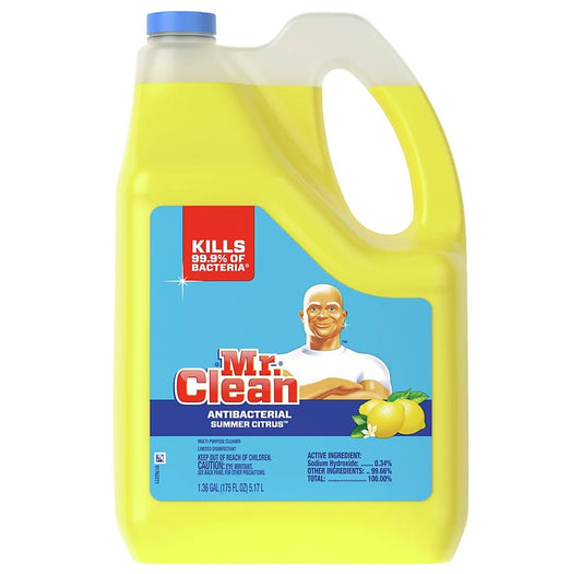 Mr. Clean Antibacterial Multi-Surface Cleaner, Summer Citrus, 175 oz.