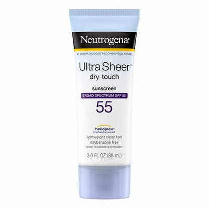 Neutrogena Ultra Sheer Dry-Touch Sunscreen Broad Spectrum SPF 55, 5 fl oz + 3 fl oz