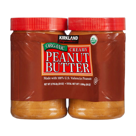 Kirkland Signature Organic Peanut Butter, 28 oz, 2-count