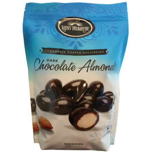 Klein's Delights Dark Chocolate Covered Almonds  ( 2lb ) 32oz