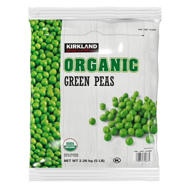 Kirkland Signature Organic Green Peas, 5 lbs