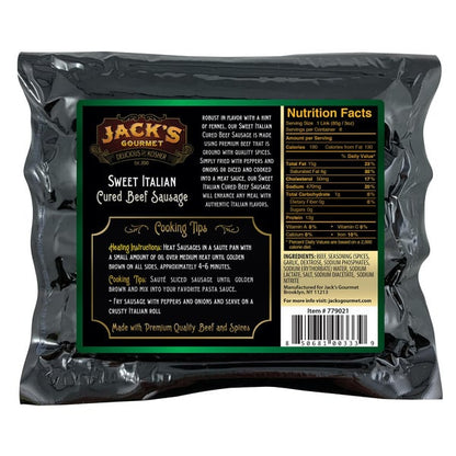 Jack's Gourmet Kosher Sweet Italian Beef Sausage, 24 oz