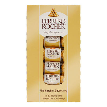 Ferrero Rocher Hazelnut Chocolates (1.3 oz., 12 pk.)