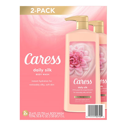 Caress Daily Silk Hydrating Body Wash, Floral Oil Essence (25.4 fl. oz., 2 pk.)