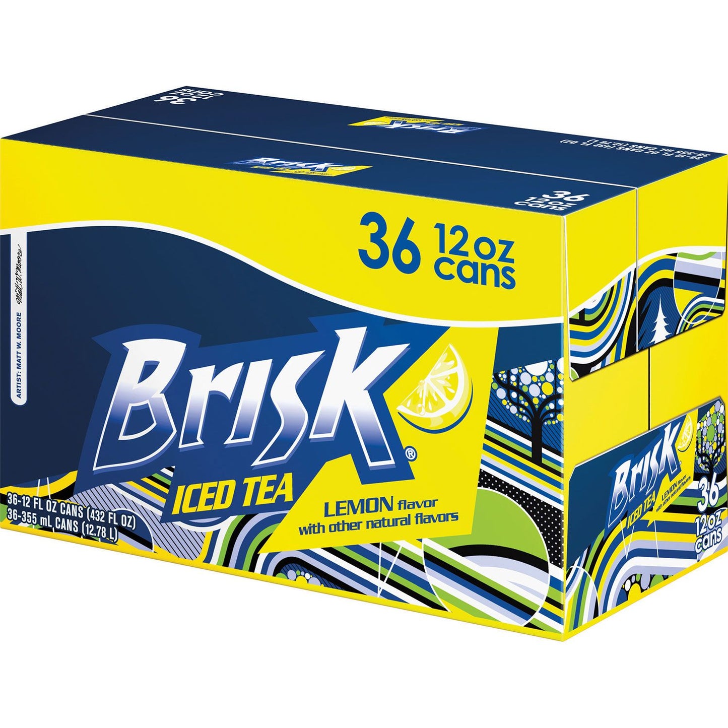 Brisk Iced Tea, Lemon, 12 fl oz, 36 ct