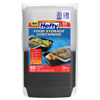 Hefty® 28 fl. oz. Food Storage Containers 60 ct Pack, Shop