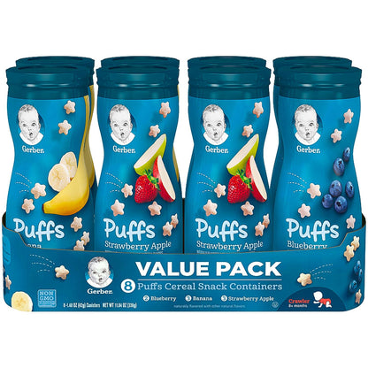 Gerber Graduates Puffs Cereal Snack, Variety Pack (1.48 oz., 8 ct.)