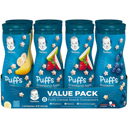 Gerber Graduates Puffs Cereal Snack, Variety Pack ct