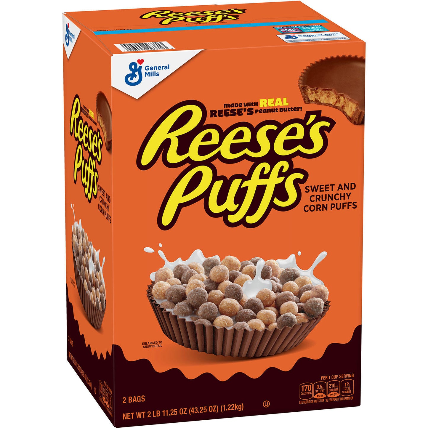 Reese's Puffs Cereal, Peanut Butter Chocolate (43.25 oz.)