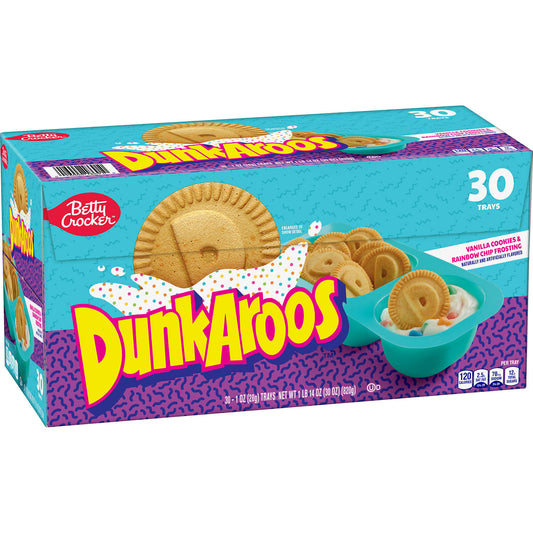 Dunkaroos Vanilla Cookies and Vanilla Frosting, Rainbow Sprinkles (30 ct.)