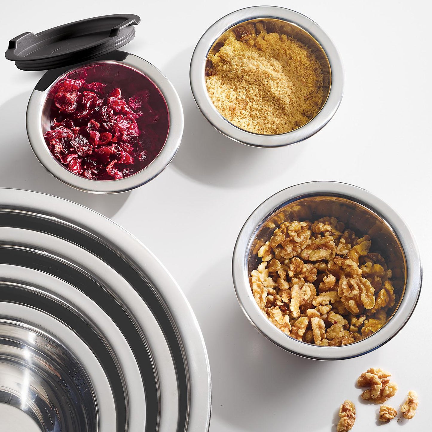 Tramontina 14-Piece Covered Stainless-Steel Mixing Bowl Set
