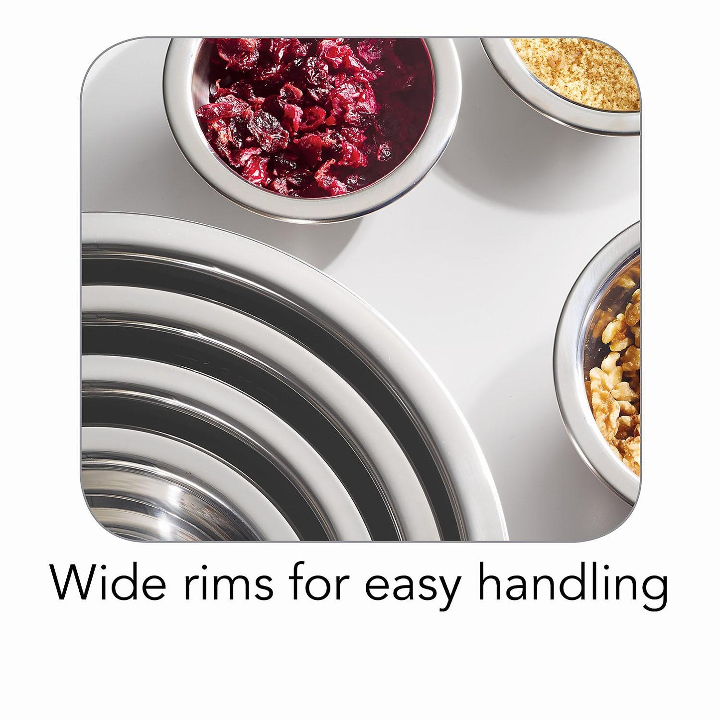 Tramontina 14-Piece Covered Stainless-Steel Mixing Bowl Set