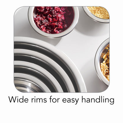 Tramontina 14-Piece Covered Stainless-Steel Mixing Bowl Set