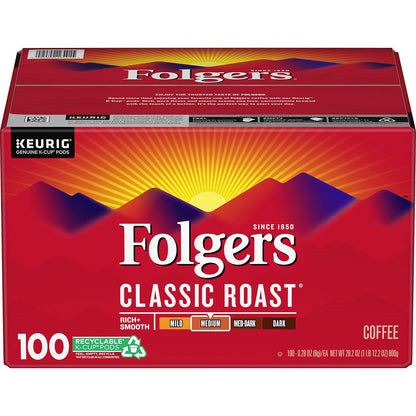 Folgers Classic Roast Coffee K-Cups (100 ct.)