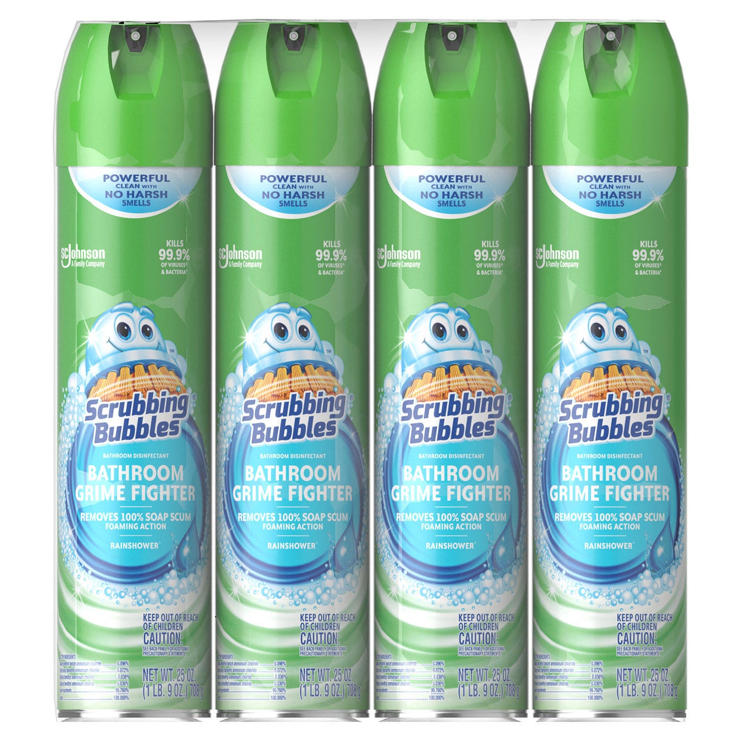 Scrubbing Bubbles Foaming Bathroom Cleaner - Rainshower (4 Pk - 25 oz)