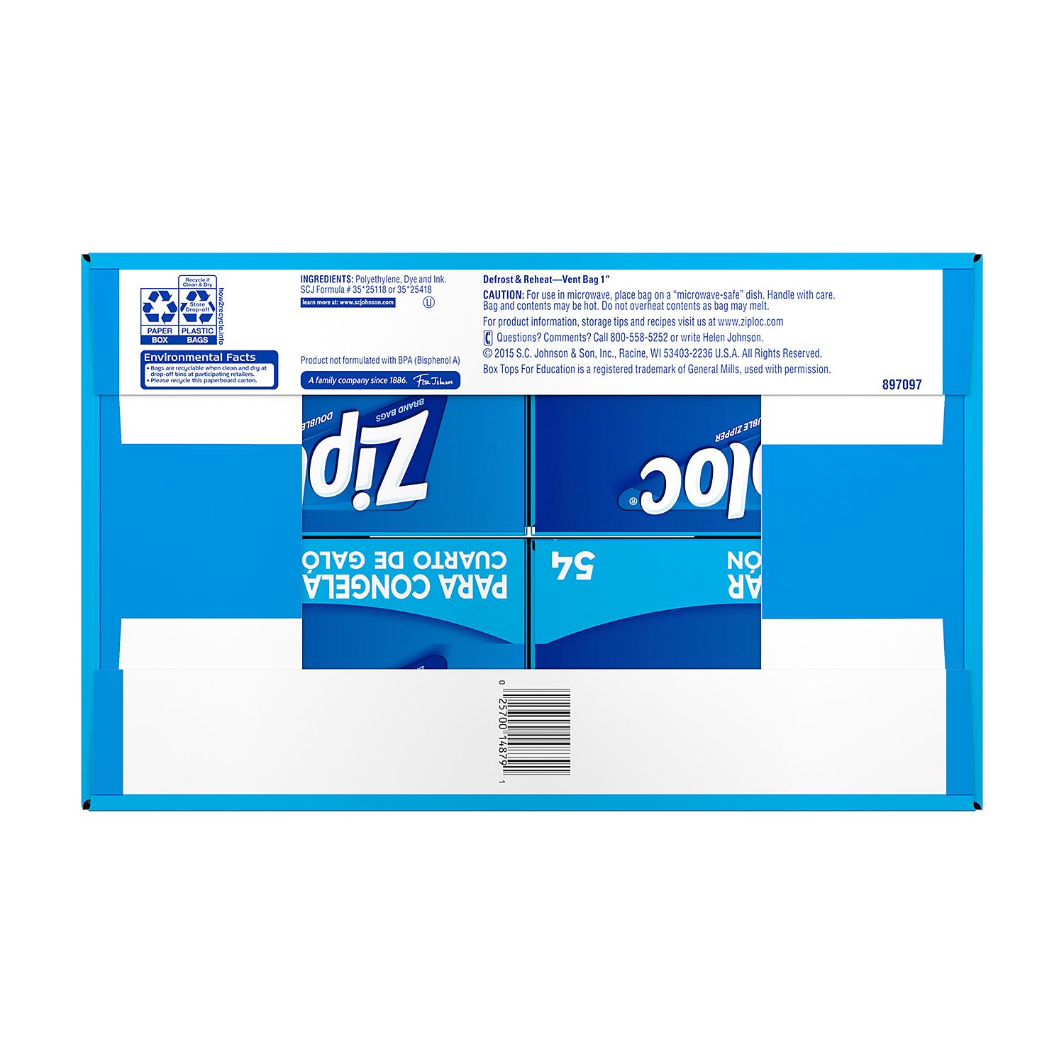 Ziploc Quart Freezer Bags, 216 ct