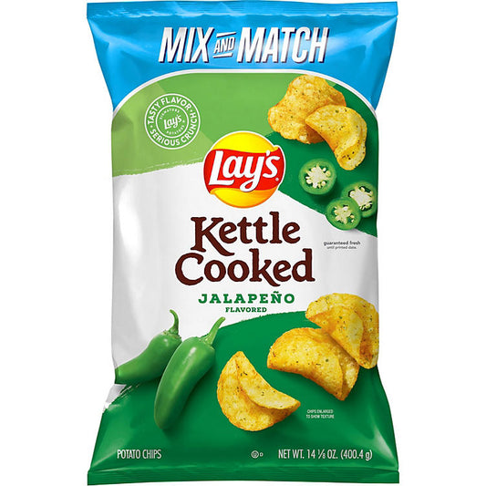 Lay's Kettle Cooked Potato Chips Jalapeno (13.5 oz.)