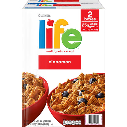 Quaker Life Multi-Grain Cereal, Cinnamon (42.6 oz., 2 pk.)