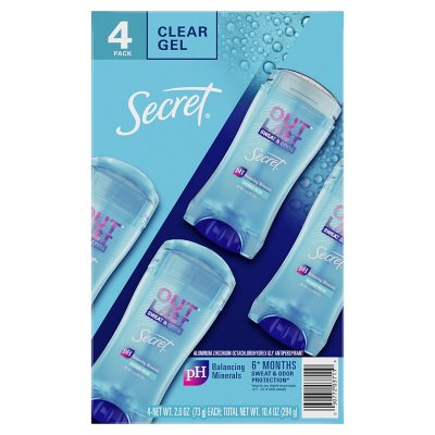 Secret Outlast Shower Fresh Clear Gel Deodorant (2.6 oz., 4 pk.)