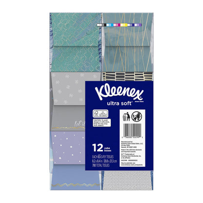 Kleenex Ultra Soft Facial Tissues - Cube Boxes (65 tissues per pk.; 12 pk.)