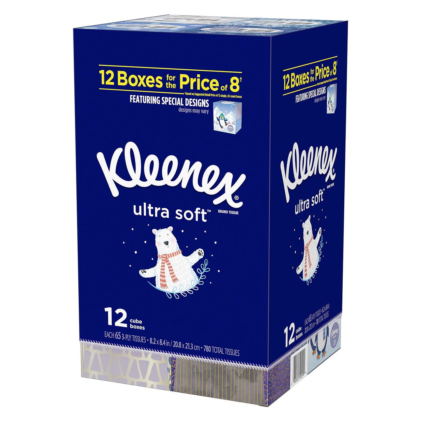 Kleenex Ultra Soft Facial Tissues - Cube Boxes (65 tissues per pk.; 12 pk.)