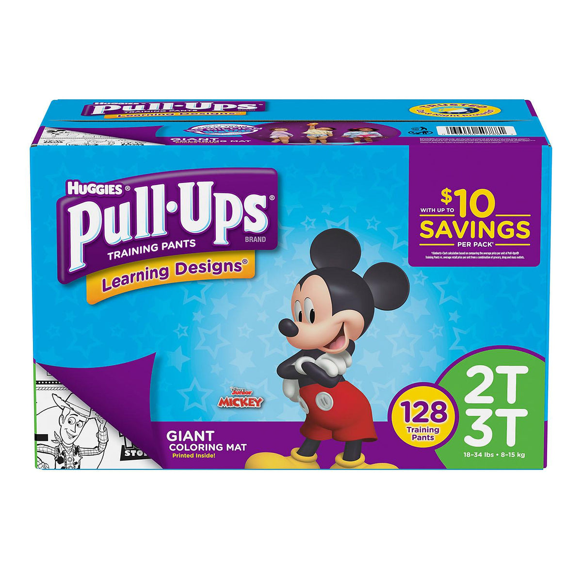 Huggies Pull-Ups Training Pants for Boys, Size 3T-4T, 116 Count, Absorbent Day and Night Huggies Pull-Ups Training Pants for Boys, Size 3T-4T, 116 Count, Absorbent Day and Night