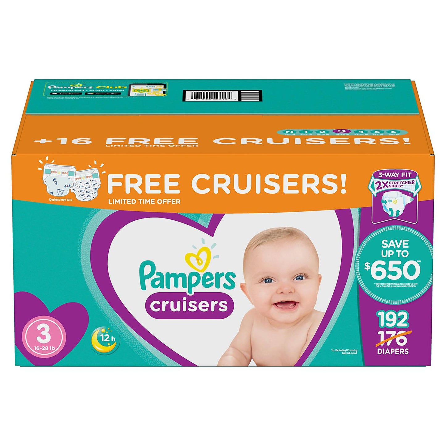 Pampers Cruisers Diapers (Choose Your Size)