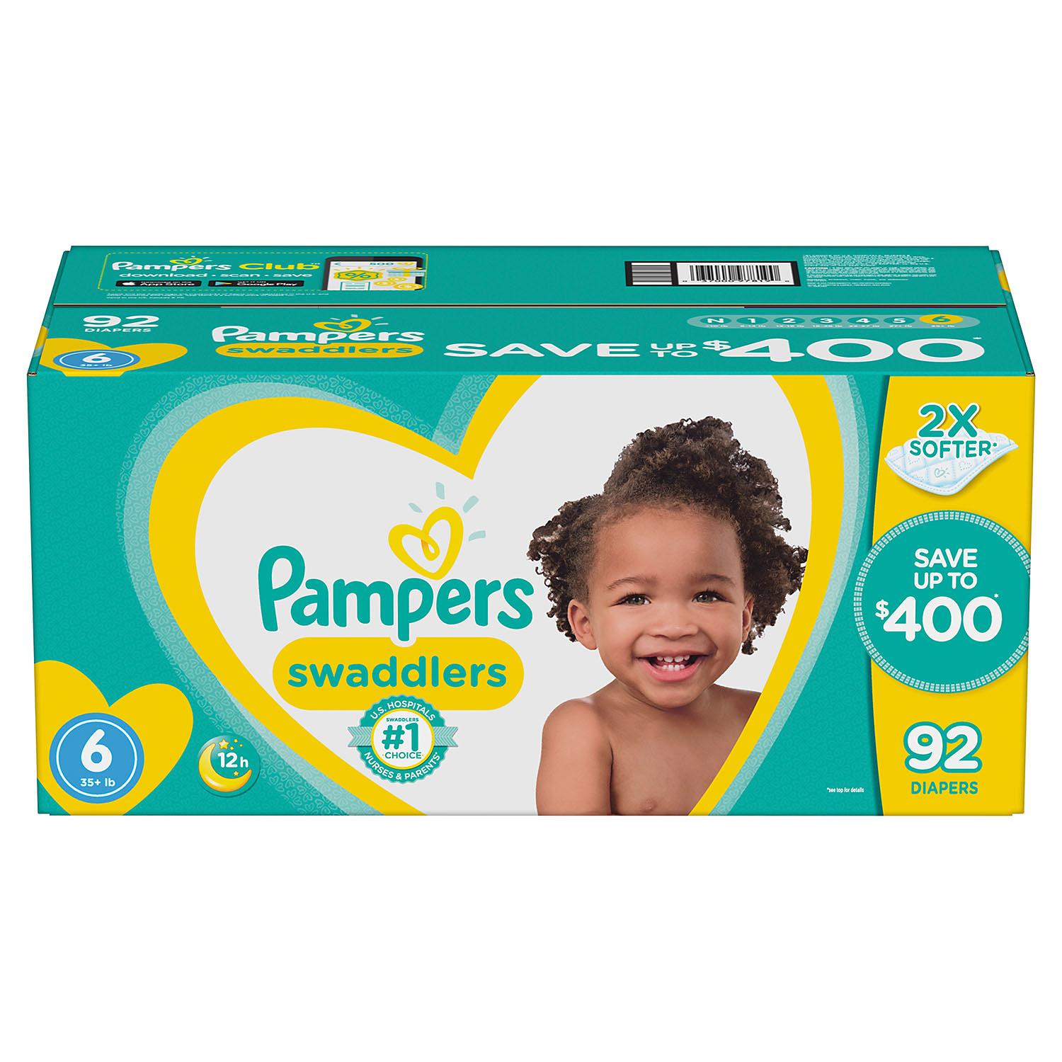 Pampers Swaddlers Diapers - Size 7, 92 ct