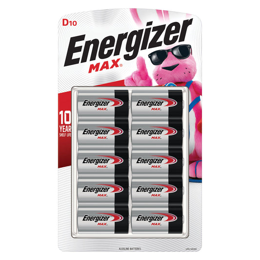 Energizer MAX Alkaline D Batteries, 10-Pack