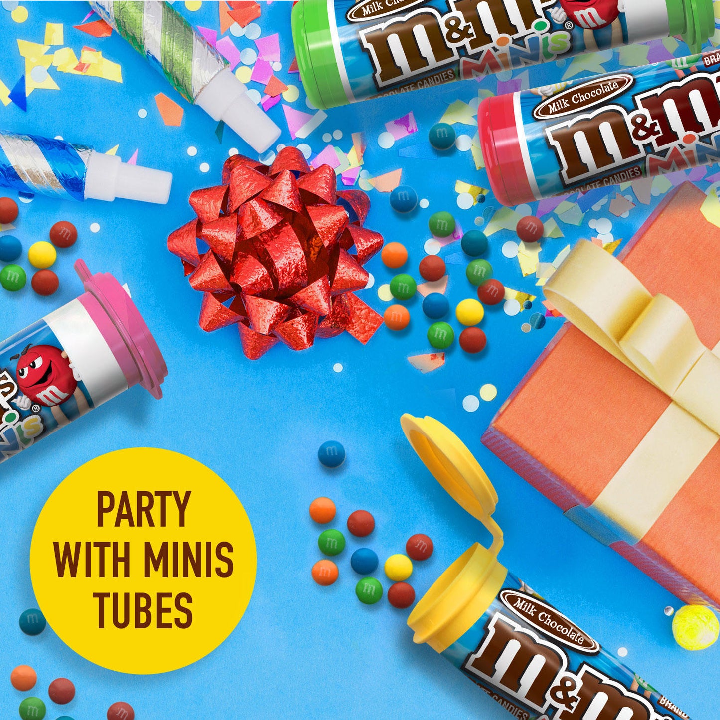 M&M'S MINIS Full Size Milk Chocolate Candy Resealable Tubes (1.08 oz., 24 ct.)