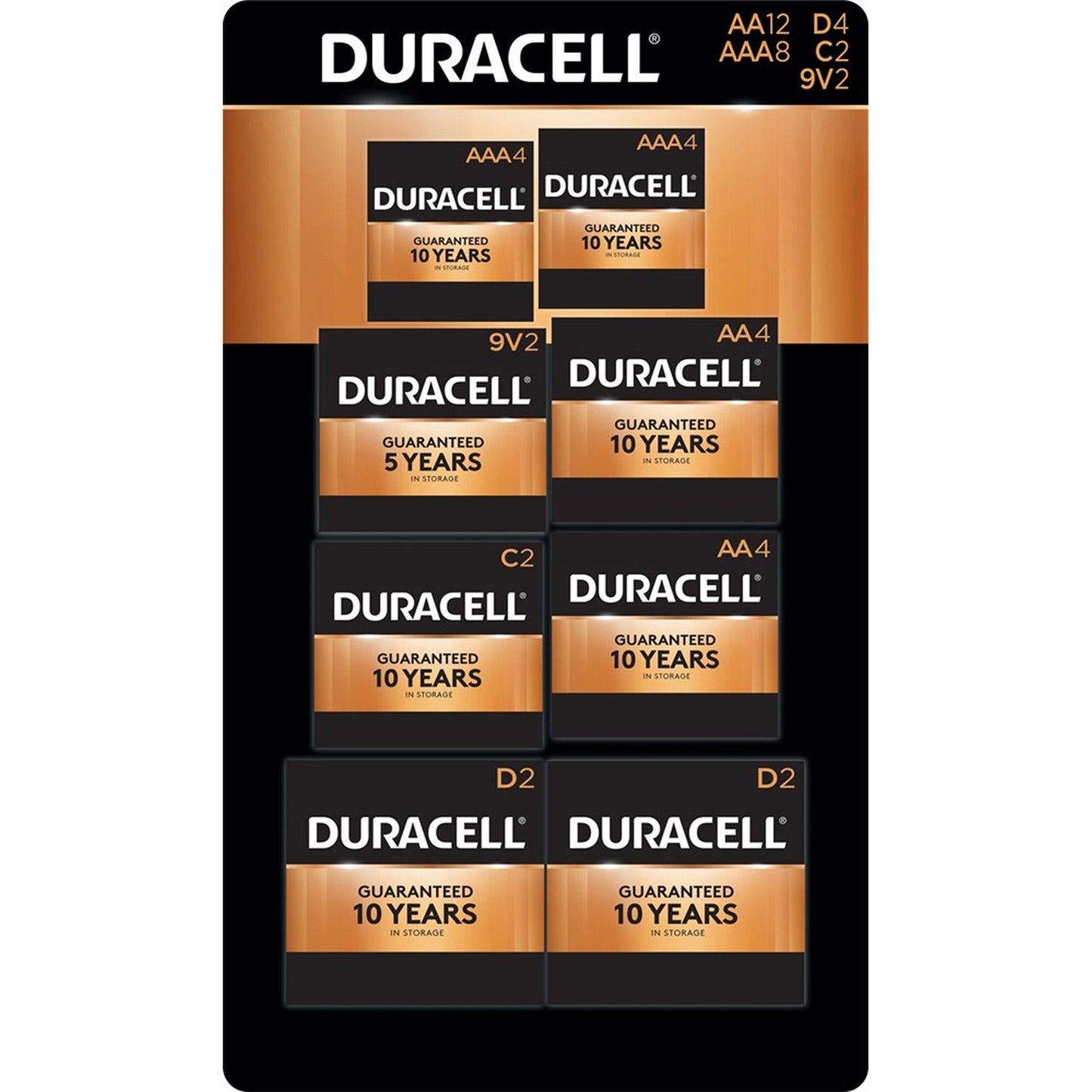 Duracell Coppertop Alkaline AA, AAA, C, D, and 9V Batteries Assortment Pack for Resale (36 pk.)