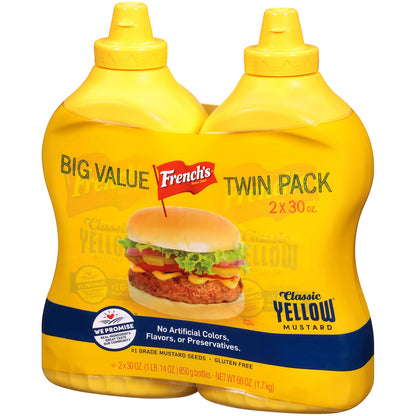 French's 100% Natural Classic Yellow Mustard (30 oz., 2 pk.)