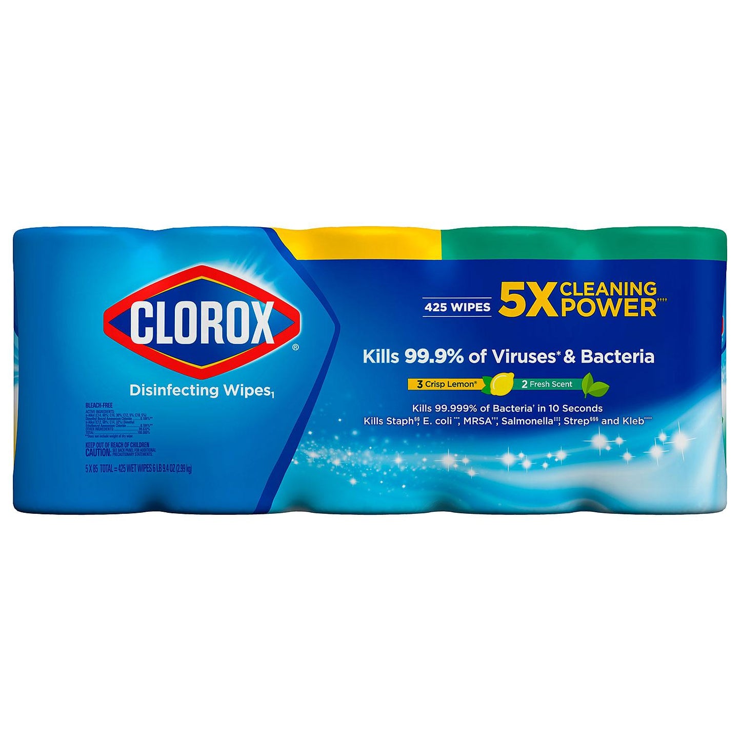 Clorox Disinfecting Bleach-Free Cleaning Wipes, Variety Pack (85 wipes/pk., 5 pk.)