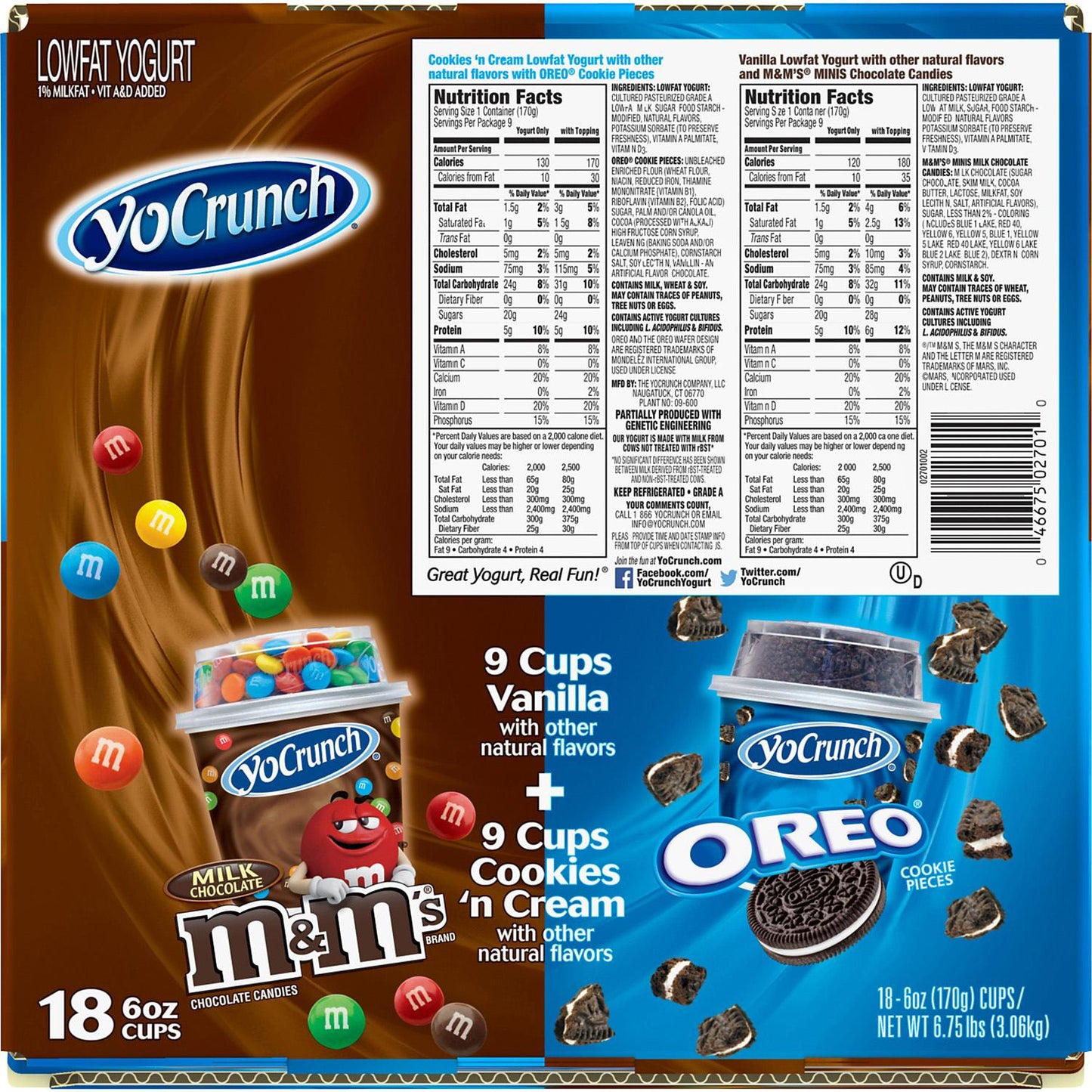 YoCrunch Yogurt Variety Pack (6 oz. cups, 18 pk.)