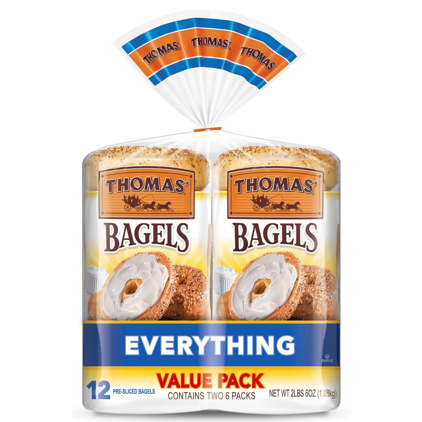 Thomas' Everything Soft and Chewy Bagels (18oz / 2pk)