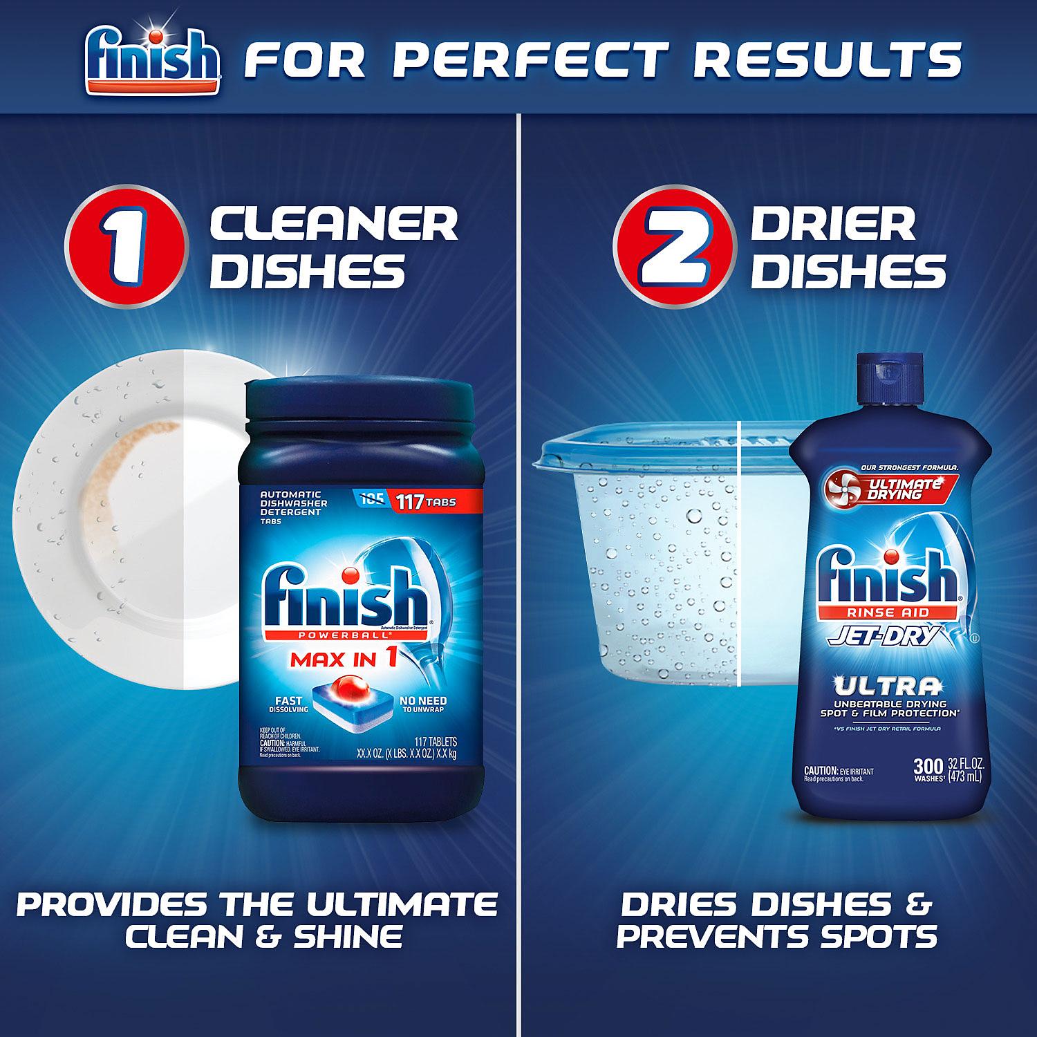 Finish Jet-Dry Ultra Rinse Aid Dishwasher Rinse Agent & Drying Agent ( – My  Kosher Cart