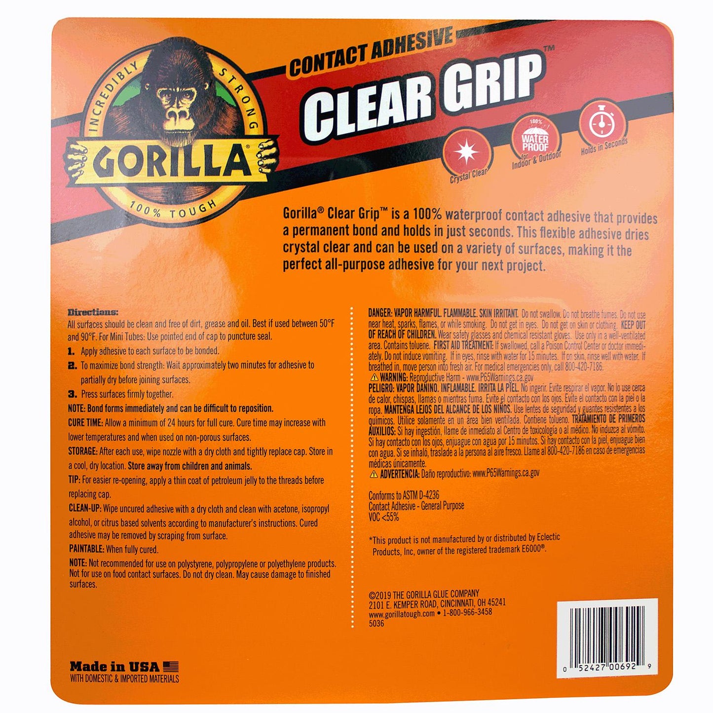 Gorilla Clear Grip, 4 Pack