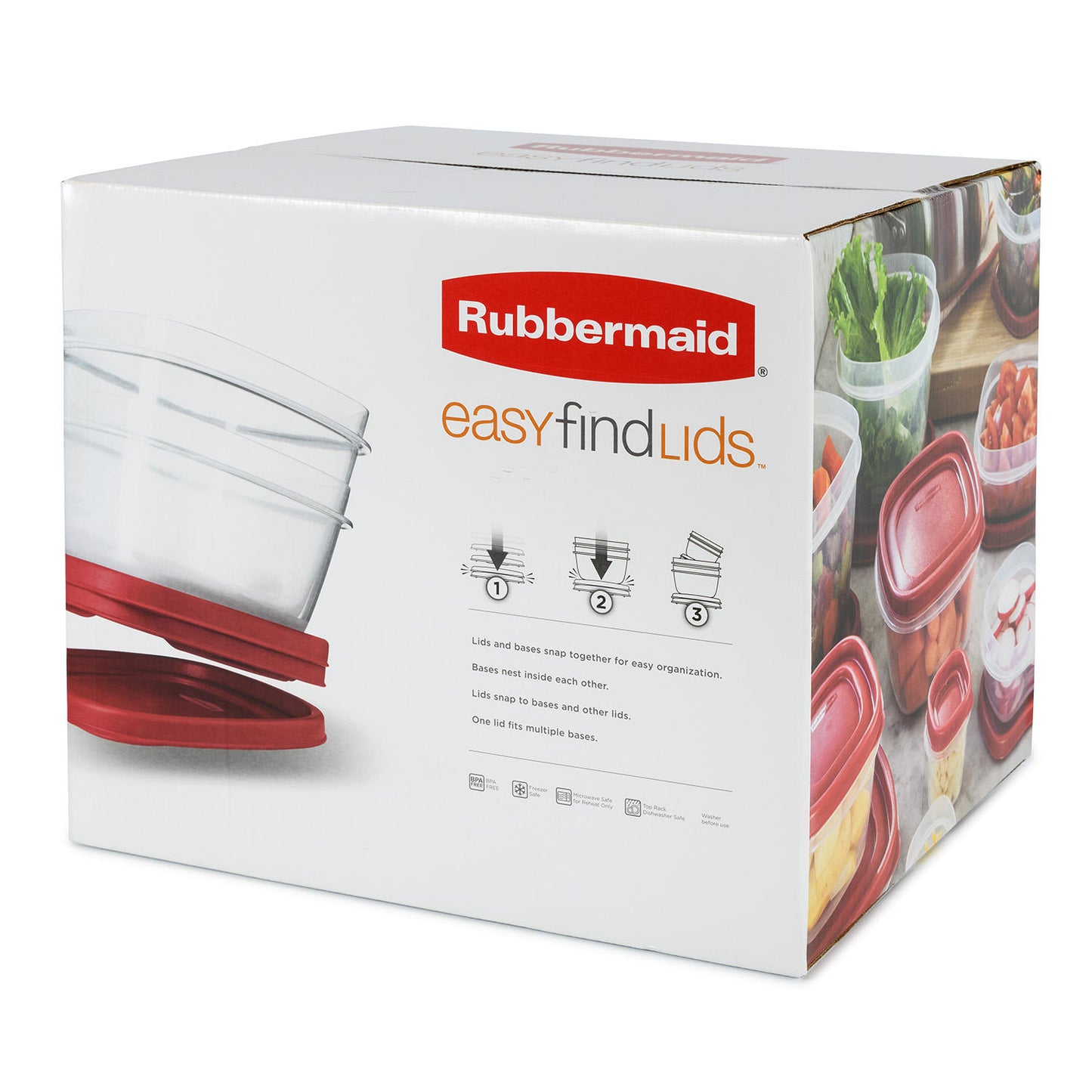 30-Piece Rubbermaid Easy Find Food Container Set