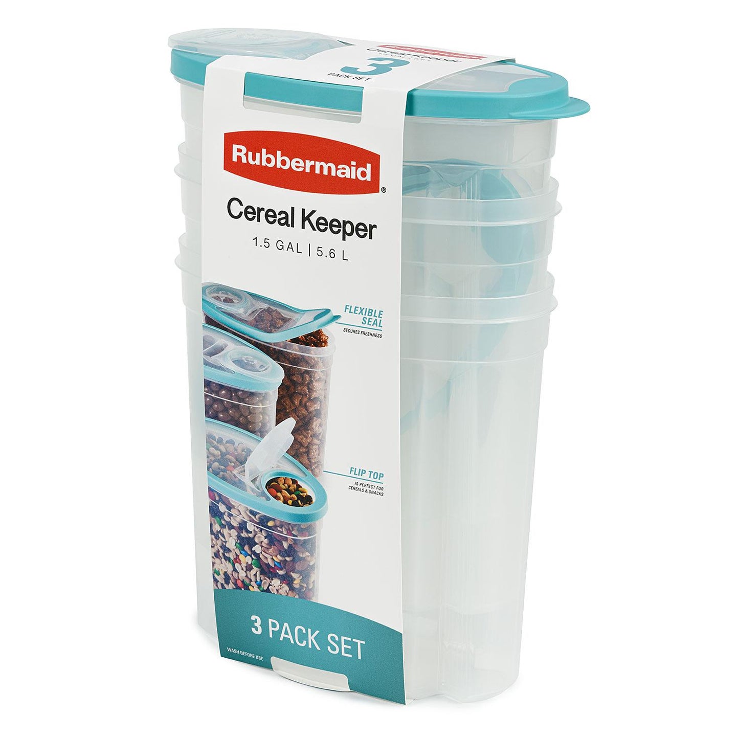 Rubbermaid Cereal Keeper, 3 pk